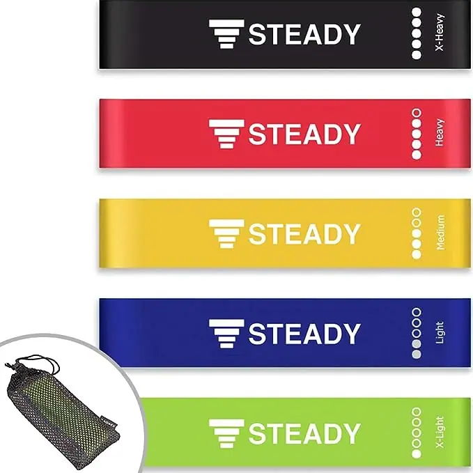ステディ エクササイズバンド 強度別5本セット ST103
