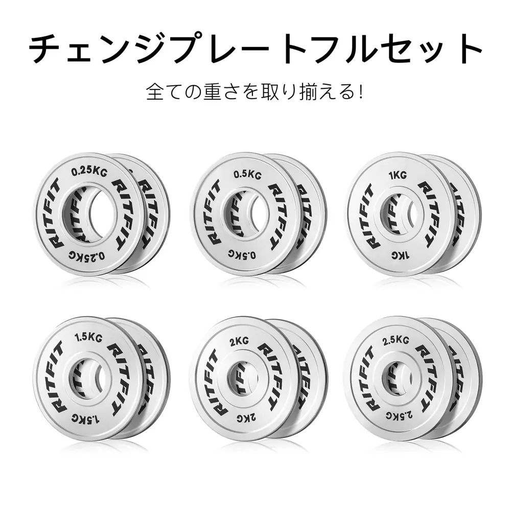 リットフィット ステンレスダンベルプレート