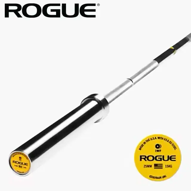 ローグ ROGUE 25MM IWFオリンピックウェイトリフティングバー ブライトジンク IWF公認品